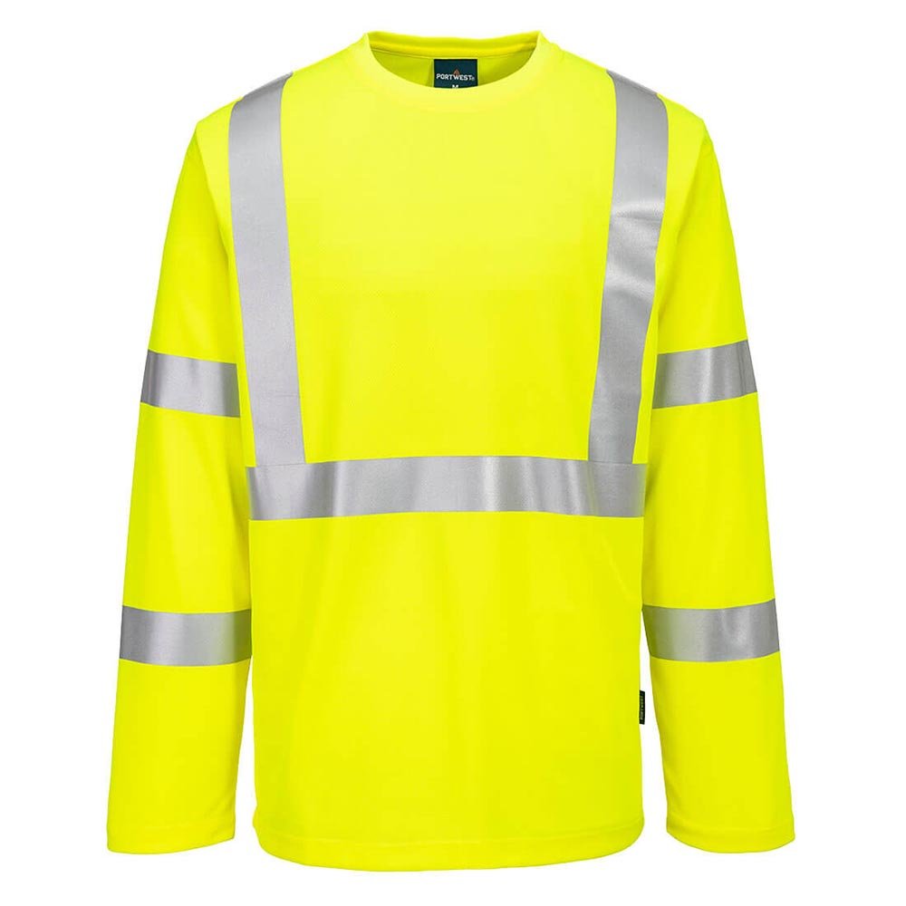 Portwest S199 Hi - Vis Pocketless Long Sleeve T-Shirt - Gorvex.com