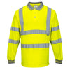 Portwest S277 Series Hi Vis Long - Sleeved Polo Shirt with Knitted Cuffs - Gorvex.com