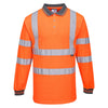 Portwest S277 Series Hi Vis Long - Sleeved Polo Shirt with Knitted Cuffs - Gorvex.com