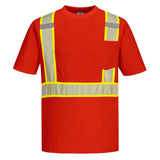 Portwest S396 Iona Plus Black Short Sleeved Shirt with Reflective Tape - Gorvex.com