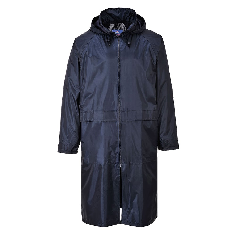 Portwest S438 Classic Hooded Raincoat with Packaway Hood - Gorvex.com