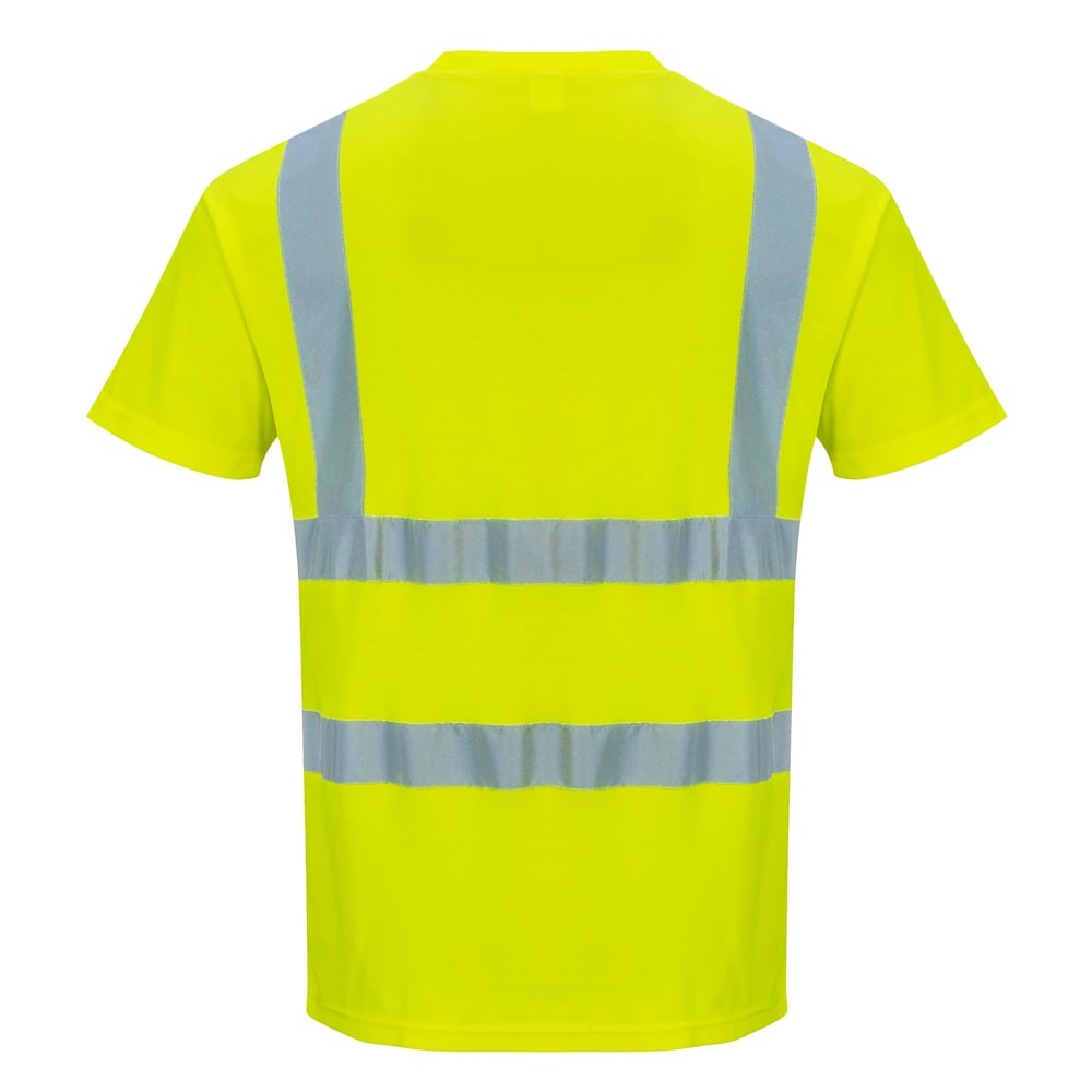 Portwest S478 Hi Vis Yellow Short - Sleeved T-Shirt with Crew Neck - Gorvex.com