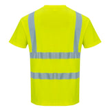 Portwest S478 Hi Vis Yellow Short - Sleeved T-Shirt with Crew Neck - Gorvex.com