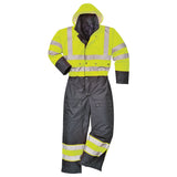 Portwest S485 Hi Vis Lined Contrast Coverall with Zip and Snap Closure - Gorvex.com