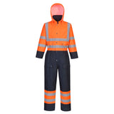 Portwest S485 Hi Vis Lined Contrast Coverall with Zip and Snap Closure - Gorvex.com