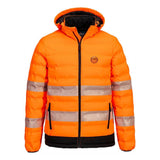 Portwest S548 Hi Vis Ultrasonic Heated Tunel Jacket with Detachable Hood - Gorvex.com