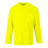 Portwest S579 Series Non - ANSI Hi Vis Long Sleeve T-Shirt with Pocket - Gorvex.com