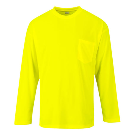 Portwest S579 Series Non - ANSI Hi Vis Long Sleeve T-Shirt with Pocket - Gorvex.com