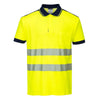 Portwest T180 PW3 Series Hi Vis Short Sleeved Polo Shirt with Side Vents - Gorvex.com