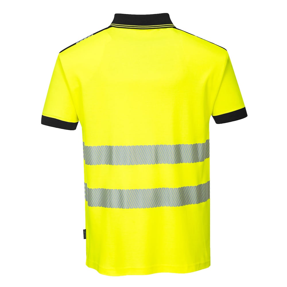 Portwest T180 PW3 Series Hi Vis Short Sleeved Polo Shirt with Side Vents - Gorvex.com