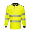 Portwest T184 PW3 Long Sleeve Hi Vis Polo Shirt with Segmented Tape - Gorvex.com