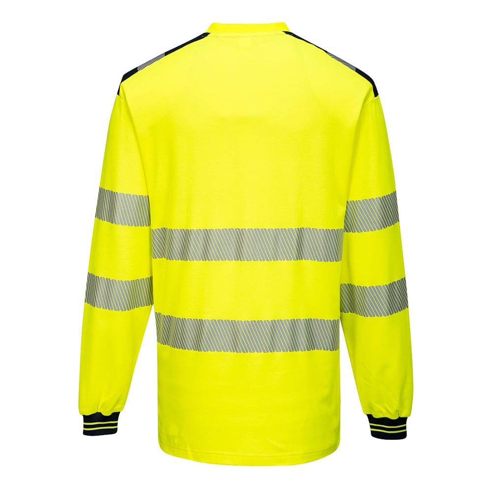 Portwest T185 PW3 Hi Vis Long Sleeve T Shirt with Segmented Tape - Gorvex.com