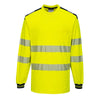 Portwest T185 PW3 Hi Vis Long Sleeve T Shirt with Segmented Tape - Gorvex.com