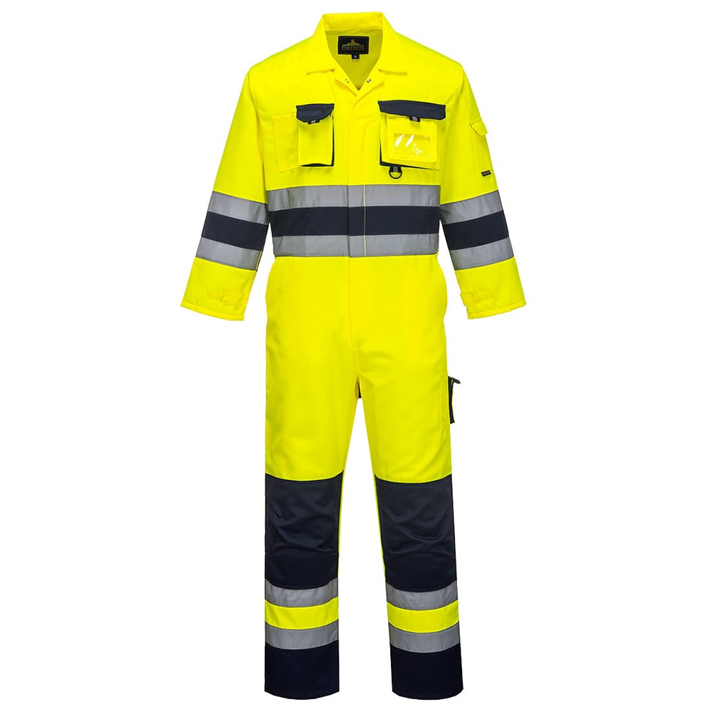 Portwest TX55 Nantes Two - Tone Hi - Vis Coverall with 12 Pockets - Gorvex.com