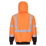 Portwest UB315 Hi Vis Two - Toned Zipped Hoodie with Oversized Pockets - Gorvex.com