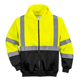 Portwest UB315 Hi Vis Two - Toned Zipped Hoodie with Oversized Pockets - Gorvex.com