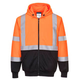 Portwest UB315 Hi Vis Two - Toned Zipped Hoodie with Oversized Pockets - Gorvex.com