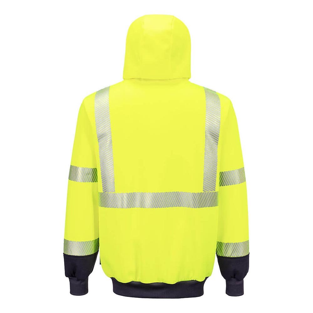 Portwest UB320 Hi - Vis Two - Tone Hoodie with Contrast Segmented Tape - Gorvex.com