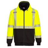 Portwest UB325 Hi Vis Insulated Zipped Hoodie with Contrast Panels - Gorvex.com