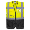 Portwest UC476 Warsaw Hi Vis Executive Solid Vest with Black Bottom - Gorvex.com