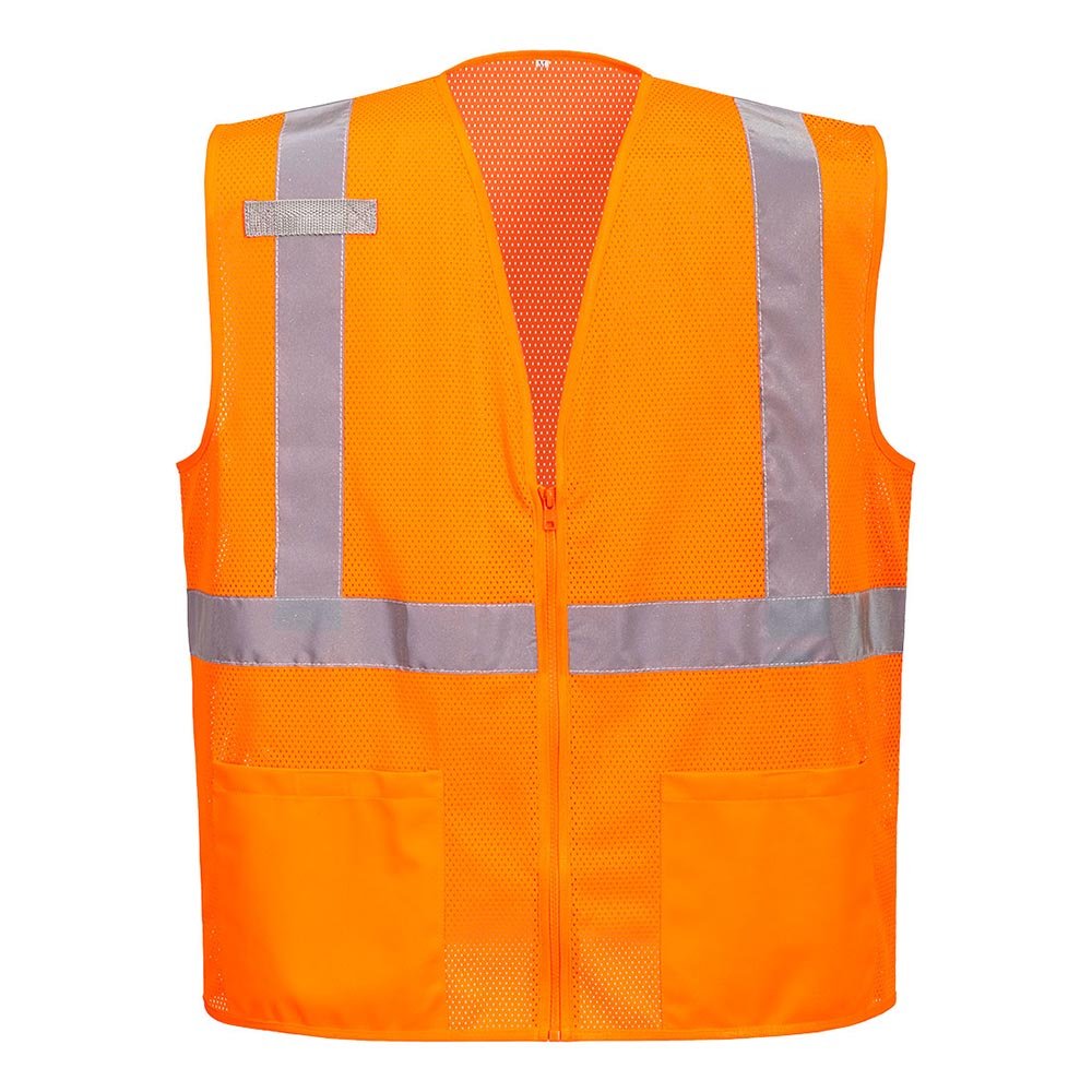 Portwest UC495 Economy Hi - Vis Mesh Vest with Zipper Closure - Gorvex.com
