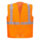 Portwest UC495 Economy Hi - Vis Mesh Vest with Zipper Closure - Gorvex.com