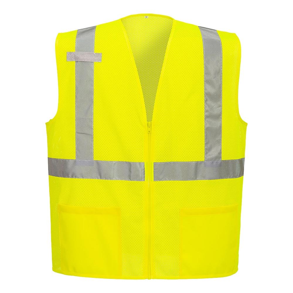 Portwest UC495 Economy Hi - Vis Mesh Vest with Zipper Closure - Gorvex.com