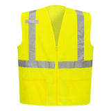 Portwest UC495 Economy Hi - Vis Mesh Vest with Zipper Closure - Gorvex.com
