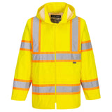 Portwest UH400 Hi - Vis Waterproof Rain Jacket with Contrast Tape - Gorvex.com