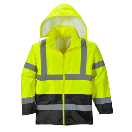 Portwest UH443 Hi Vis Classic Rain Jacket with Contrast Panel - Gorvex.com