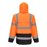Portwest UH443 Hi Vis Classic Rain Jacket with Contrast Panel - Gorvex.com