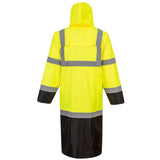 Portwest UH446 Class 3 Hi Vis Contrast 48" Rain Coat with Pack Away Hood - Gorvex.com