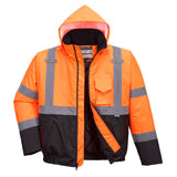 Portwest US363 Series Hi Vis Two - Tone Bomber Jacket with Ribbed Cuffs - Gorvex.com