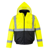 Portwest US363 Series Hi Vis Two - Tone Bomber Jacket with Ribbed Cuffs - Gorvex.com