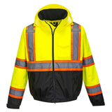 Portwest US367 Hi Vis 2 - in - 1 Bomber Jacket with Contrasting Tape - Gorvex.com