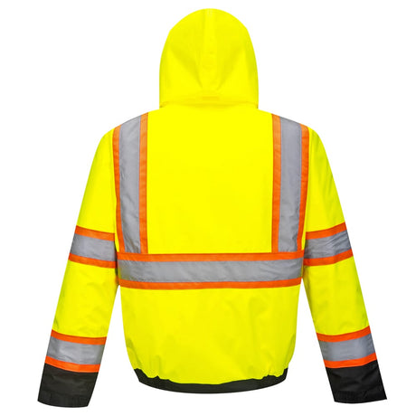 Portwest US368 Hi Vis Bomber Jacket with Contrasting Trim - Gorvex.com