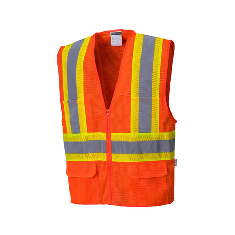 Portwest US371 Tulsa Hi Vis Mesh Vest with Contrasting Reflective Tape - Gorvex.com