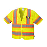 Portwest US383 Augusta Hi Vis Mesh Sleeved Vest with Zipper Closure - Gorvex.com