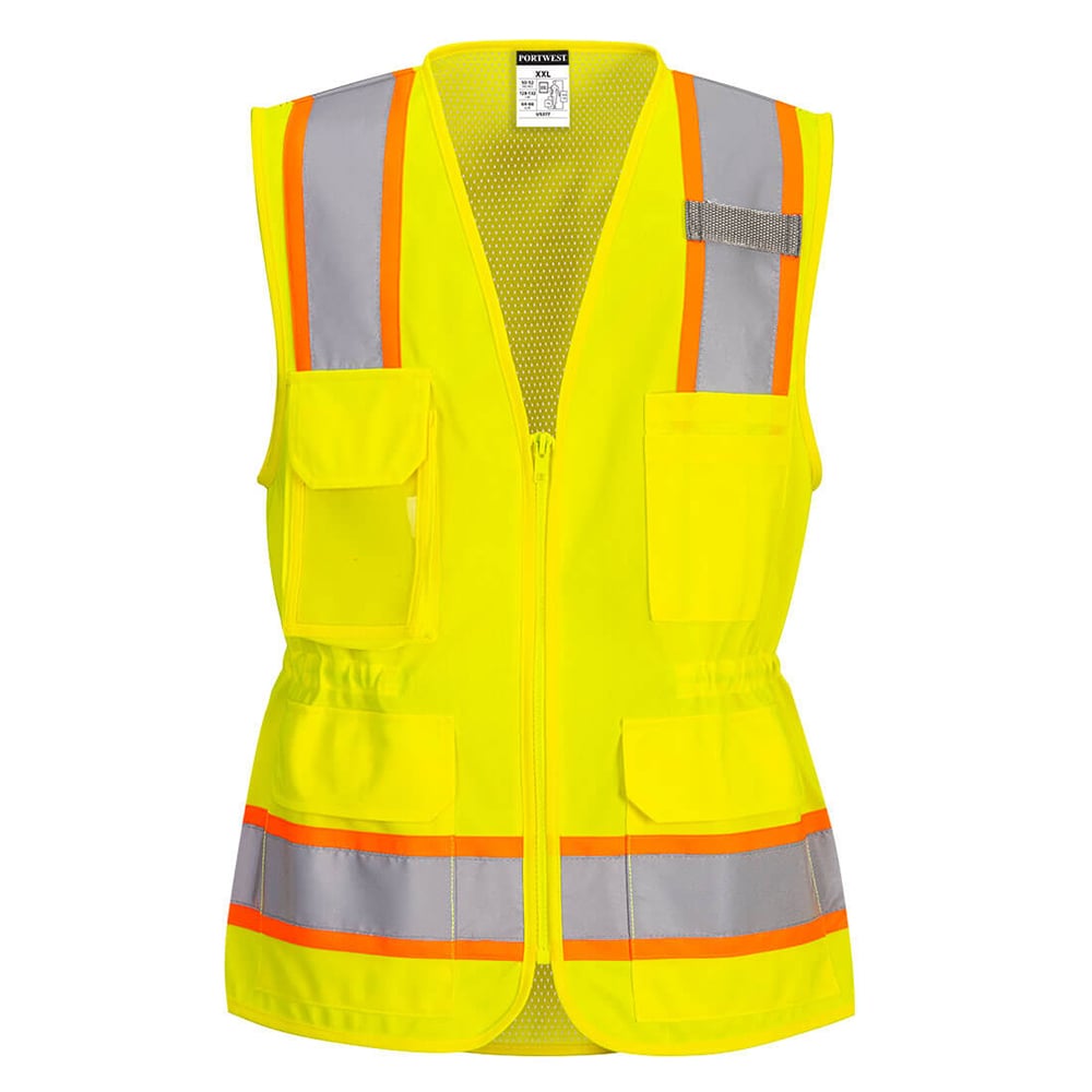 Portwest US392 Women's Hi Vis Contrast Vest with Adjustable Waist - Gorvex.com