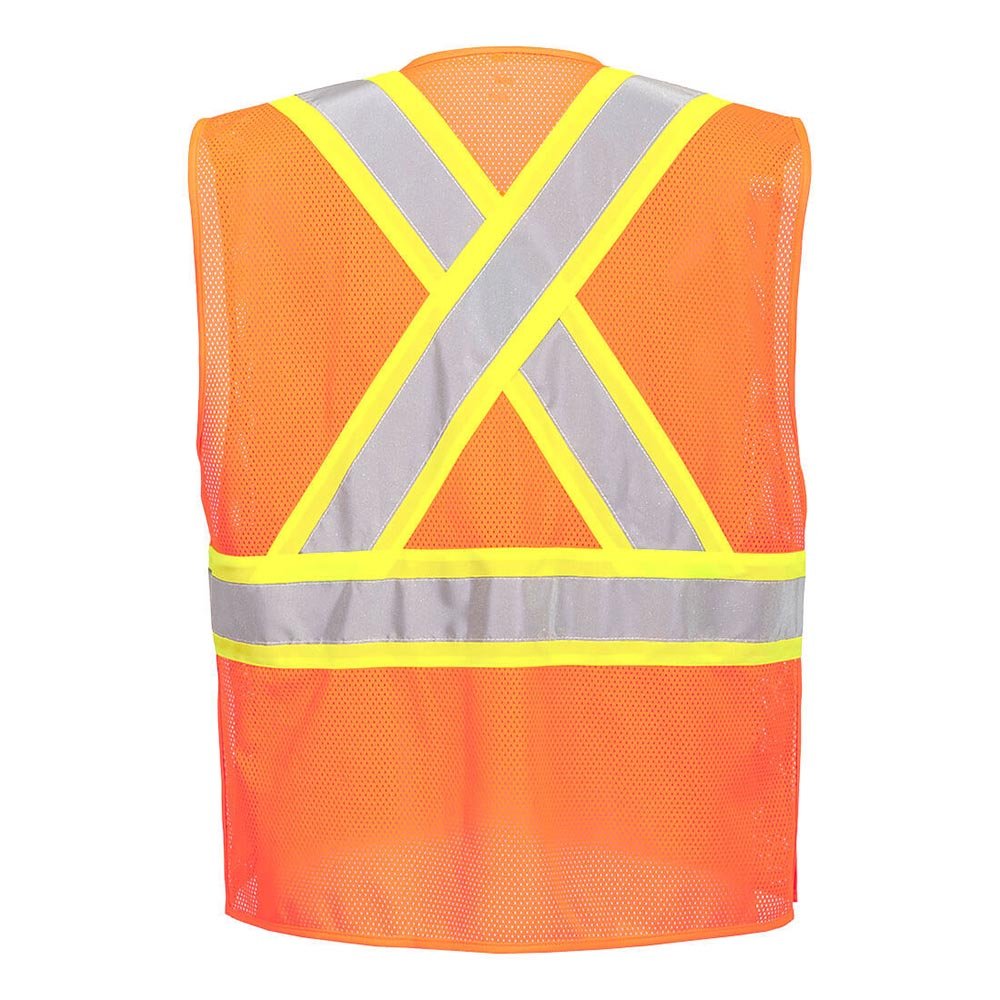 Portwest US393 Hi - Vis Mesh X Back Expandable Breakaway Vest - Gorvex.com