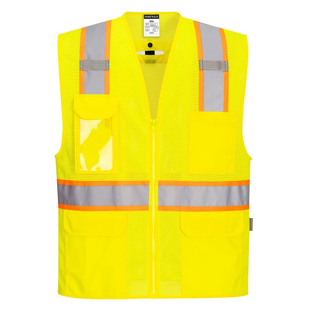 Portwest US394 Class 2 Hi Vis Fall Protection Vest with D - Ring Access - Gorvex.com