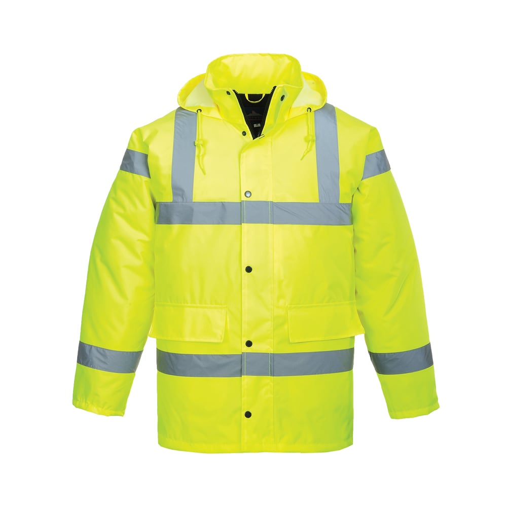 Portwest US460 Hi Vis Insulated Traffic Jacket with Adjustable Hood - Gorvex.com