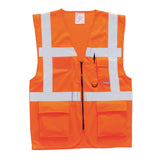 Portwest US476 Series Hi Vis Berlin Executive Solid Vest with D - Ring - Gorvex.com