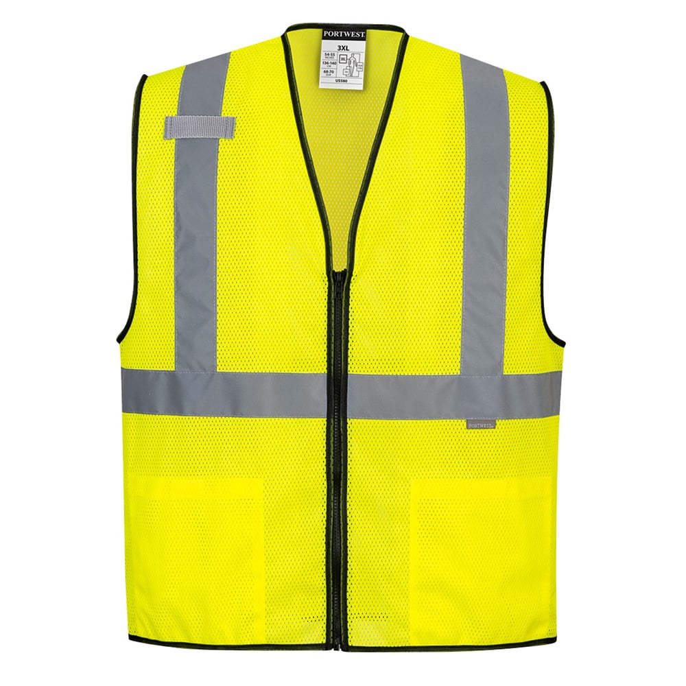 Portwest US580 Hi Vis Alabama Cooling Mesh Vest with Zipper Closure - Gorvex.com