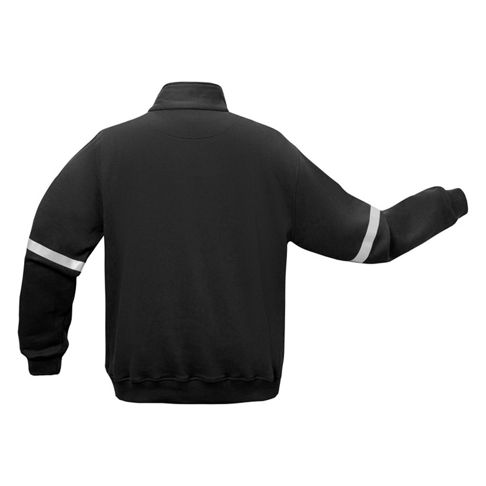 Quartz Cotton Quarter-Zip Sweatshirt with Reflective Tape