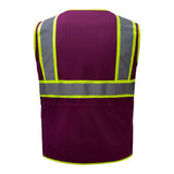 Two-Tone Mesh Ladies' Safety Vest with Adjustable Waist