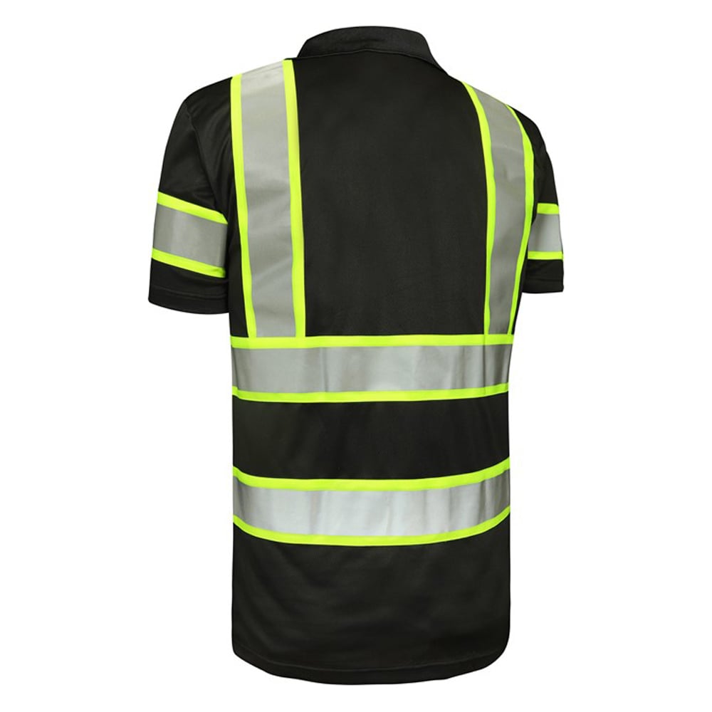 Class 3 Hi Vis Birdseye Short Sleeve Polo Shirt with Chest Pocket