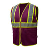 Two-Tone Mesh Ladies' Safety Vest with Adjustable Waist