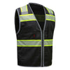 Onyx Solid Front Mesh Back Safety Vest with Segmented Tape