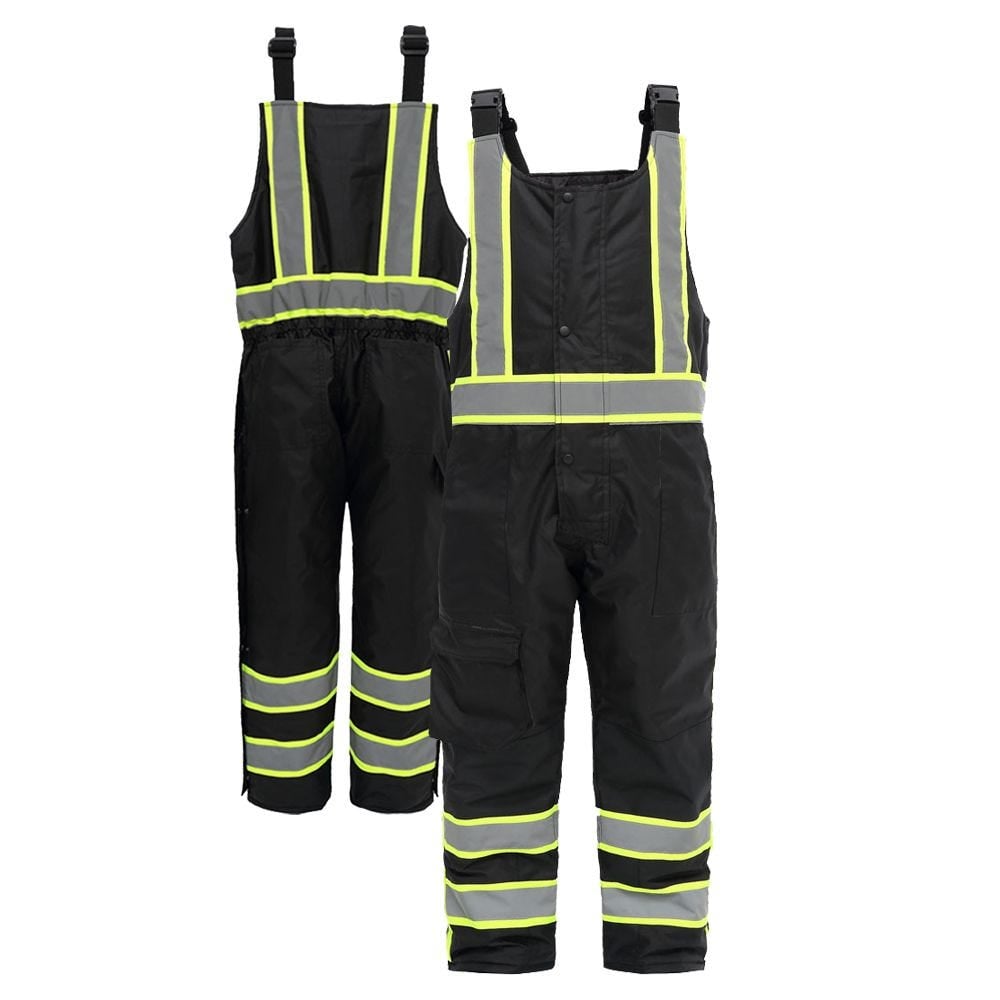 Premium Two - Tone Hi - Vis Winter Bib with Quilted Lining, Class E - Gorvex.com